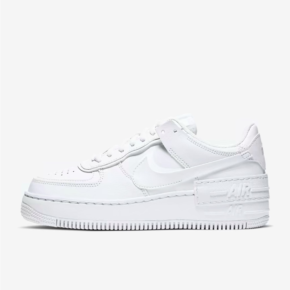 White Nike Air Force 1 Shadow